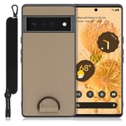WORK37GG-BN-GPX6P [LOOF Strap-Shell Google Pixel 6 Pro用 首掛けスマホケース/ネックストラップ付き ラテブラウン]