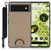 WORK37GG-BN-GPX6 [LOOF Strap-Shell Google Pixel 6用 首掛けスマホケース/ネックストラップ付き ラテブラウン]
