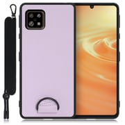 WORK37AO-PL-ASE6 [LOOF Strap-Shell AQUOS sense6/6s用 首掛けスマホケース/ネックストラップ付き ラベンダーパープル]