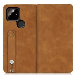 WORK42GG-BN-GPX5A5G [LOOF Hold-Lite Google Pixel 5a（5G）用 (5G) ベルト付きスマホケース/スタンド機能＆カードポケット付き サンドブラウン]
