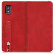 WORK42AO-RD-AWISH [LOOF Hold-Lite AQUOS wish/wish2用 ベルト付きスマホケース/スタンド機能＆カードポケット付き ロイヤルレッド]