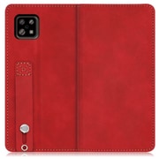 WORK42AO-RD-ASE6 [LOOF Hold-Lite AQUOS sense6/6s用 ベルト付きスマホケース/スタンド機能＆カードポケット付き ロイヤルレッド]