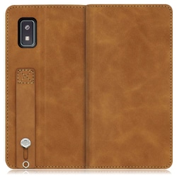 WORK42AO-BN-AWISH [LOOF Hold-Lite AQUOS wish/wish2用 ベルト付きスマホケース/スタンド機能＆カードポケット付き サンドブラウン]
