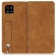 WORK42AO-BN-ASE6 [LOOF Hold-Lite AQUOS sense6/6s用 ベルト付きスマホケース/スタンド機能＆カードポケット付き サンドブラウン]