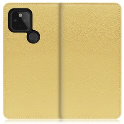 WORK47GG-YL-GPX5 [LOOF Book Google Pixel 5用 本革スマホケース/スタンド機能＆カードポケット付き ジャスミンイエロー]