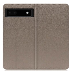 WORK47GG-GB-GPX6A [LOOF Book Google Pixel 6a用 本革スマホケース/スタンド機能＆カードポケット付き グレージュ]