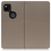 WORK47GG-GB-GPX4A [LOOF Book Google Pixel 4a用 本革スマホケース/スタンド機能＆カードポケット付き グレージュ]