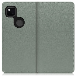 WORK47GG-DG-GPX4A [LOOF Book Google Pixel 4a用 本革スマホケース/スタンド機能＆カードポケット付き ダルグリーン]