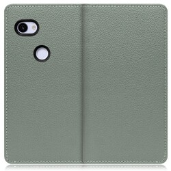 WORK47GG-DG-3A [LOOF Book Google Pixel 3a用 本革スマホケース/スタンド機能＆カードポケット付き ダルグリーン]
