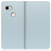 WORK47GG-BU-PX3 [LOOF Book Google Pixel 3用 本革スマホケース/スタンド機能＆カードポケット付き スカイブルー]