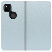 WORK47GG-BU-GPX4A [LOOF Book Google Pixel 4a用 本革スマホケース/スタンド機能＆カードポケット付き スカイブルー]