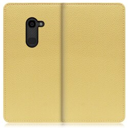 WORK47AO-YL-ZERO [LOOF Book AQUOS zero用 本革スマホケース/スタンド機能＆カードポケット付き ジャスミンイエロー]