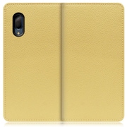 WORK47AO-YL-SEN3P [LOOF Book AQUOS sense3 plus用 本革スマホケース/スタンド機能＆カードポケット付き ジャスミンイエロー]