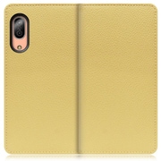 WORK47AO-YL-SEN3 [LOOF Book AQUOS sense3/sense3 lite/sense3 basic用 本革スマホケース/スタンド機能＆カードポケット付き ジャスミンイエロー]