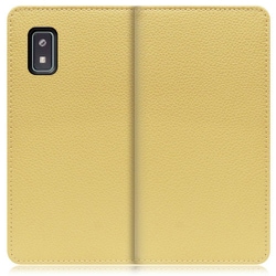 WORK47AO-YL-AWISH [LOOF Book AQUOS wish/wish2用 本革スマホケース/スタンド機能＆カードポケット付き ジャスミンイエロー]