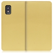 WORK47AO-YL-AWISH [LOOF Book AQUOS wish/wish2用 本革スマホケース/スタンド機能＆カードポケット付き ジャスミンイエロー]