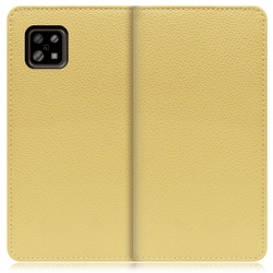 WORK47AO-YL-ASE6 [LOOF Book AQUOS sense6/6s用 本革スマホケース/スタンド機能＆カードポケット付き ジャスミンイエロー]