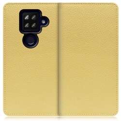 WORK47AO-YL-ASE4P2XL [LOOF Book AQUOS sense4 plus用 本革スマホケース/スタンド機能＆カードポケット付き ジャスミンイエロー]