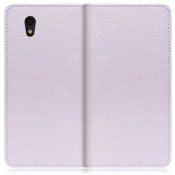 WORK47AO-PL-SEN [LOOF Book AQUOS sense basic/sense lite用 本革スマホケース/スタンド機能＆カードポケット付き ラベンダー]