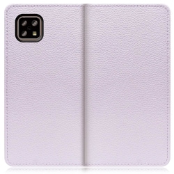 WORK47AO-PL-ASE4 [LOOF Book AQUOS sense5G/sense4 basic/sense4 lite用 本革スマホケース/スタンド機能＆カードポケット付き ラベンダー]