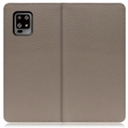 WORK47AO-GB-ZERO6 [LOOF Book AQUOS zero6用 本革スマホケース/スタンド機能＆カードポケット付き グレージュ]