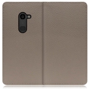 WORK47AO-GB-ZERO [LOOF Book AQUOS zero用 本革スマホケース/スタンド機能＆カードポケット付き グレージュ]