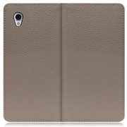 WORK47AO-GB-SENP [LOOF Book AQUOS sense plus用 本革スマホケース/スタンド機能＆カードポケット付き グレージュ]