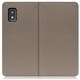 WORK47AO-GB-AWISH [LOOF Book AQUOS wish/wish2用 本革スマホケース/スタンド機能＆カードポケット付き グレージュ]