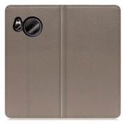 WORK47AO-GB-ASE7 [LOOF Book AQUOS sense7用 本革スマホケース/スタンド機能＆カードポケット付き グレージュ]