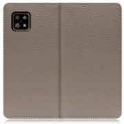 WORK47AO-GB-ASE6 [LOOF Book AQUOS sense6/6s用 本革スマホケース/スタンド機能＆カードポケット付き グレージュ]