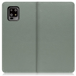 WORK47AO-DG-ZERO6 [LOOF Book AQUOS zero6用 本革スマホケース/スタンド機能＆カードポケット付き ダルグリーン]