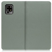 WORK47AO-DG-ZERO6 [LOOF Book AQUOS zero6用 本革スマホケース/スタンド機能＆カードポケット付き ダルグリーン]