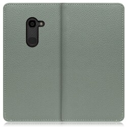 WORK47AO-DG-ZERO [LOOF Book AQUOS zero用 本革スマホケース/スタンド機能＆カードポケット付き ダルグリーン]