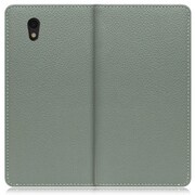WORK47AO-DG-SEN [LOOF Book AQUOS sense basic/sense lite用 本革スマホケース/スタンド機能＆カードポケット付き ダルグリーン]