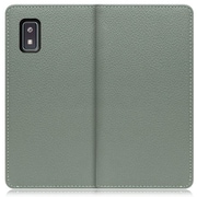 WORK47AO-DG-AWISH [LOOF Book AQUOS wish/wish2用 本革スマホケース/スタンド機能＆カードポケット付き ダルグリーン]