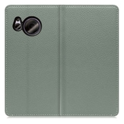 WORK47AO-DG-ASE7P [LOOF Book AQUOS sense7 Plus用 本革スマホケース/スタンド機能＆カードポケット付き ダルグリーン]