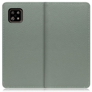 WORK47AO-DG-ASE6 [LOOF Book AQUOS sense6/6s用 本革スマホケース/スタンド機能＆カードポケット付き ダルグリーン]
