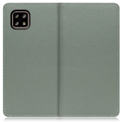 WORK47AO-DG-ASE4 [LOOF Book AQUOS sense5G/sense4 basic/sense4 lite用 本革スマホケース/スタンド機能＆カードポケット付き ダルグリーン]