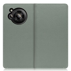 WORK47AO-DG-AR7 [LOOF Book AQUOS R7用 本革スマホケース/スタンド機能＆カードポケット付き ダルグリーン]
