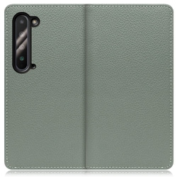 WORK47AO-DG-AR5G [LOOF Book AQUOS R5G用 本革スマホケース/スタンド機能＆カードポケット付き ダルグリーン]