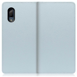 WORK47AO-BU-SEN3P [LOOF Book AQUOS sense3 plus用 本革スマホケース/スタンド機能＆カードポケット付き スカイブルー]