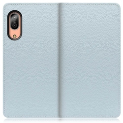 WORK47AO-BU-SEN3 [LOOF Book AQUOS sense3/sense3 lite/sense3 basic用 本革スマホケース/スタンド機能＆カードポケット付き スカイブルー]