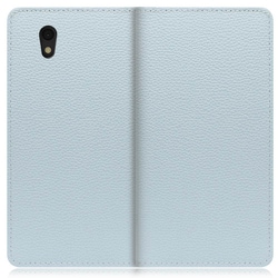WORK47AO-BU-SEN [LOOF Book AQUOS sense basic/sense lite用 本革スマホケース/スタンド機能＆カードポケット付き スカイブルー]