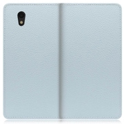 WORK47AO-BU-SEN [LOOF Book AQUOS sense basic/sense lite用 本革スマホケース/スタンド機能＆カードポケット付き スカイブルー]