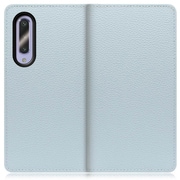 WORK47AO-BU-AZ5GB [LOOF Book AQUOS zero5G basic用 本革スマホケース/スタンド機能＆カードポケット付き スカイブルー]