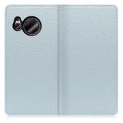 WORK47AO-BU-ASE7P [LOOF Book AQUOS sense7 Plus用 本革スマホケース/スタンド機能＆カードポケット付き スカイブルー]