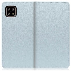 WORK47AO-BU-ASE4 [LOOF Book AQUOS sense5G/sense4 basic/sense4 lite用 本革スマホケース/スタンド機能＆カードポケット付き スカイブルー]