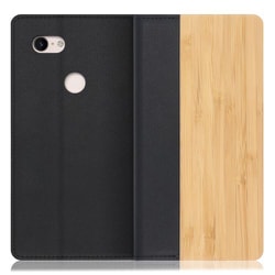 WORK08GG-TA-PX3XL [LOOF Nature Google Pixel 3 XL用 天然木仕様の本革スマホケース/スタンド機能＆カードポケット付き 竹]