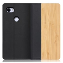 WORK08GG-TA-3AXL [LOOF Nature Google Pixel 3a XL用 天然木仕様の本革スマホケース/スタンド機能＆カードポケット付き 竹]