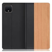 WORK08GG-SA-PX4XL [LOOF Nature Google Pixel 4 XL用 天然木仕様の本革スマホケース/スタンド機能＆カードポケット付き 桜]